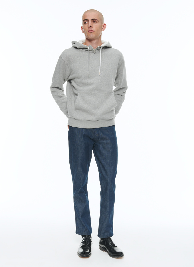 Men's grey sweatshirt Fursac - J2COOD-CJ13-B018