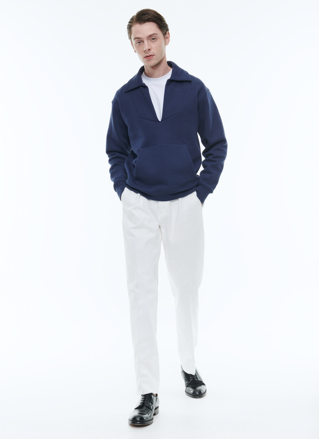 Men's navy blue sweatshirt Fursac - J2DONC-DJ03-D030