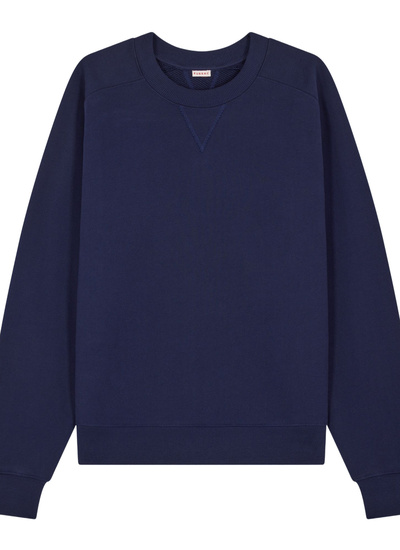 Fursac men's sweatshirt - Navy blue cotton jersey sweatshirt J2FEAT-FJ01-D030