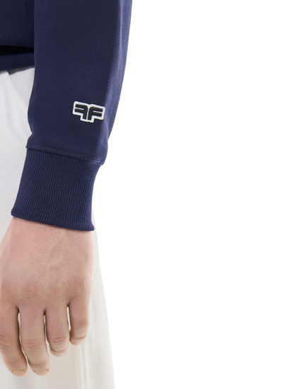 Men's navy blue sweatshirt Fursac - J2FEAT-FJ01-D030
