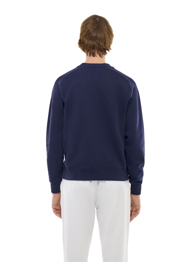 Men's sweatshirt navy blue organic cotton jersey Fursac - J2FEAT-FJ01-D030