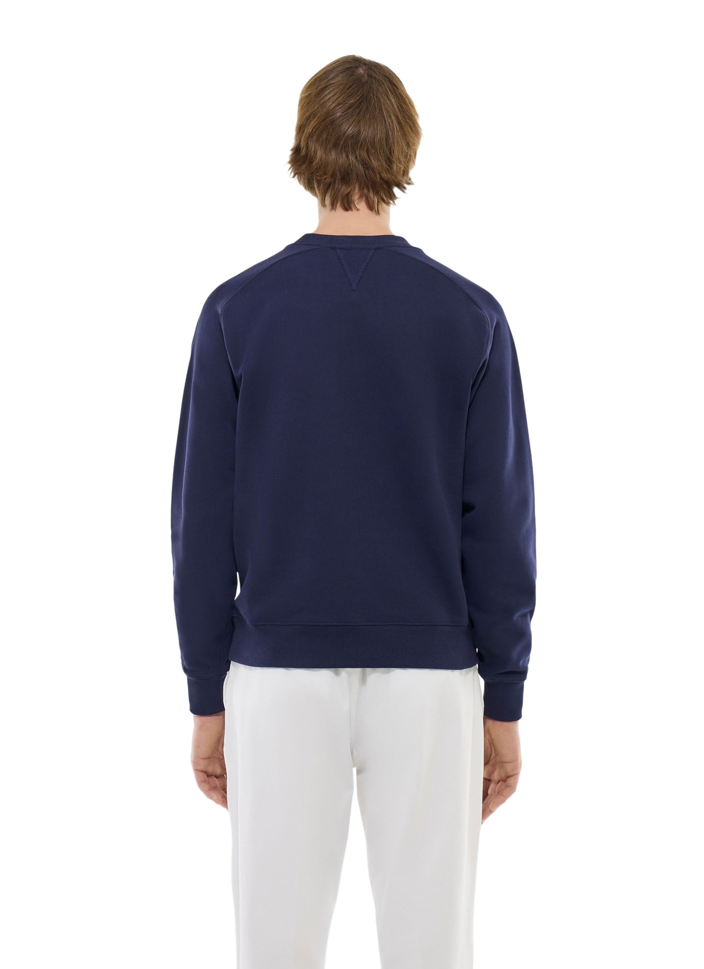 Men's sweatshirt navy blue organic cotton jersey Fursac - J2FEAT-FJ01-D030