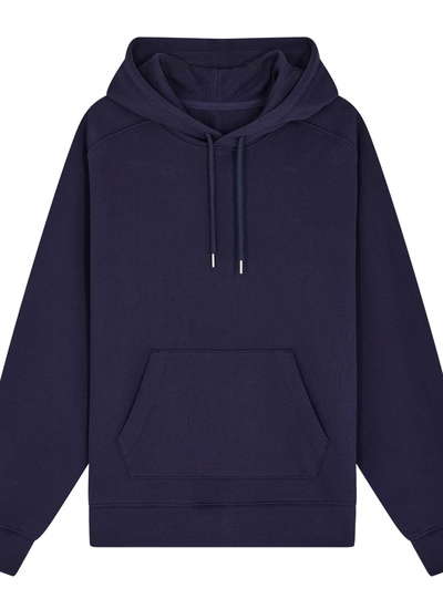 Men's sweatshirt navy blue organic cotton jersey Fursac - J2FOOD-FJ01-D030