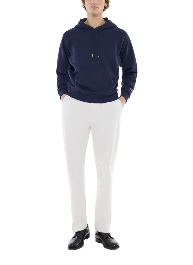 Men's sweatshirt navy blue organic cotton jersey Fursac - J2FOOD-FJ01-D030