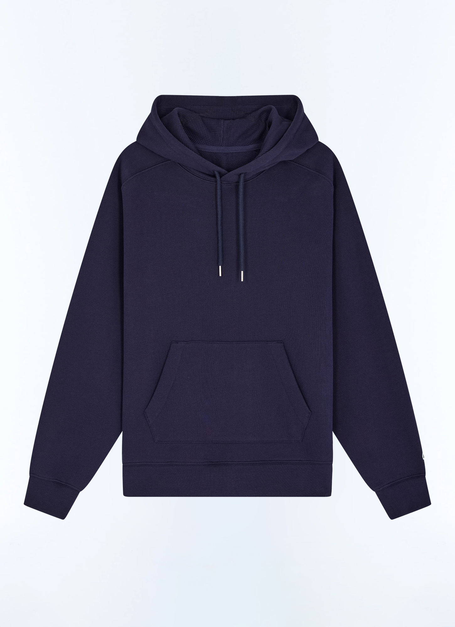 Men's blue, navy blue organic cotton jersey sweatshirt Fursac - J2FOOD-FJ01-D030