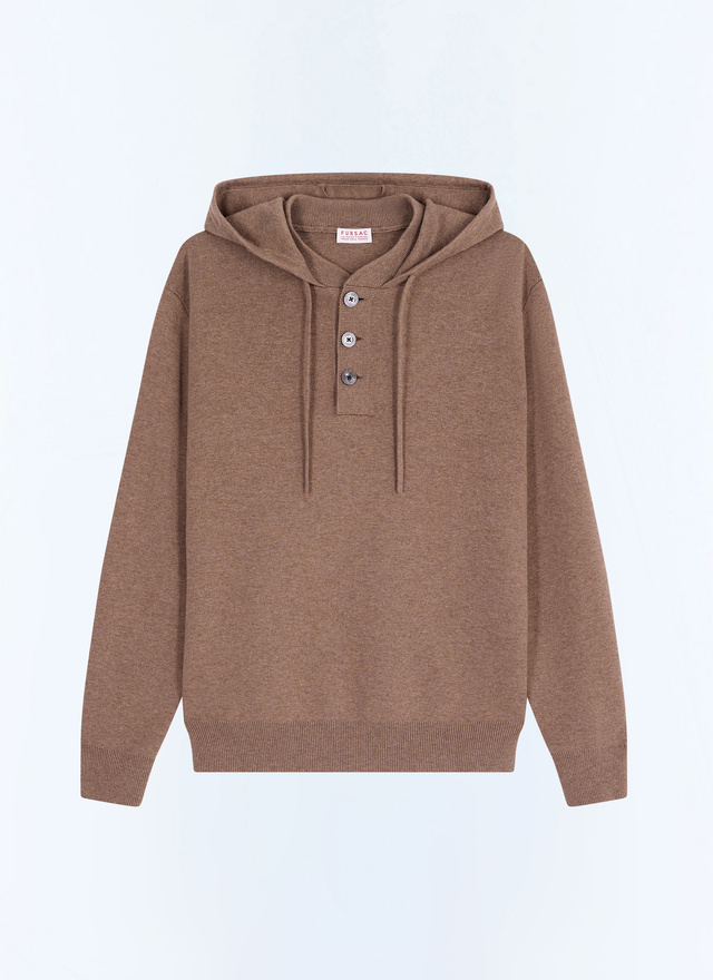 Men's brown wool and cotton sweatshirt Fursac - A2EHOO-EA12-G014