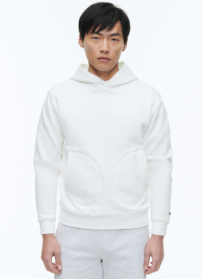 Men's sweatshirt white organic cotton jersey Fursac - J2DOUX-DJ03-A001