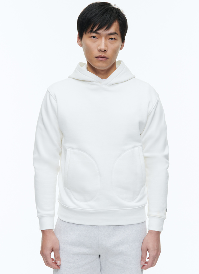 Men's sweatshirt white organic cotton jersey Fursac - J2DOUX-DJ03-A001