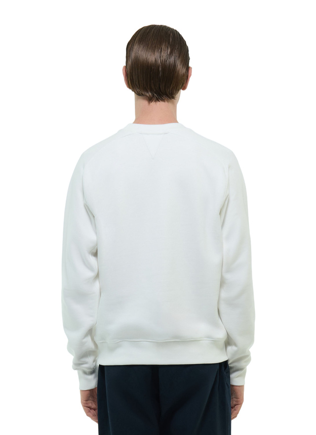 Fursac men's sweatshirt - White cotton jersey sweatshirt J2FEAT-FJ01-A001