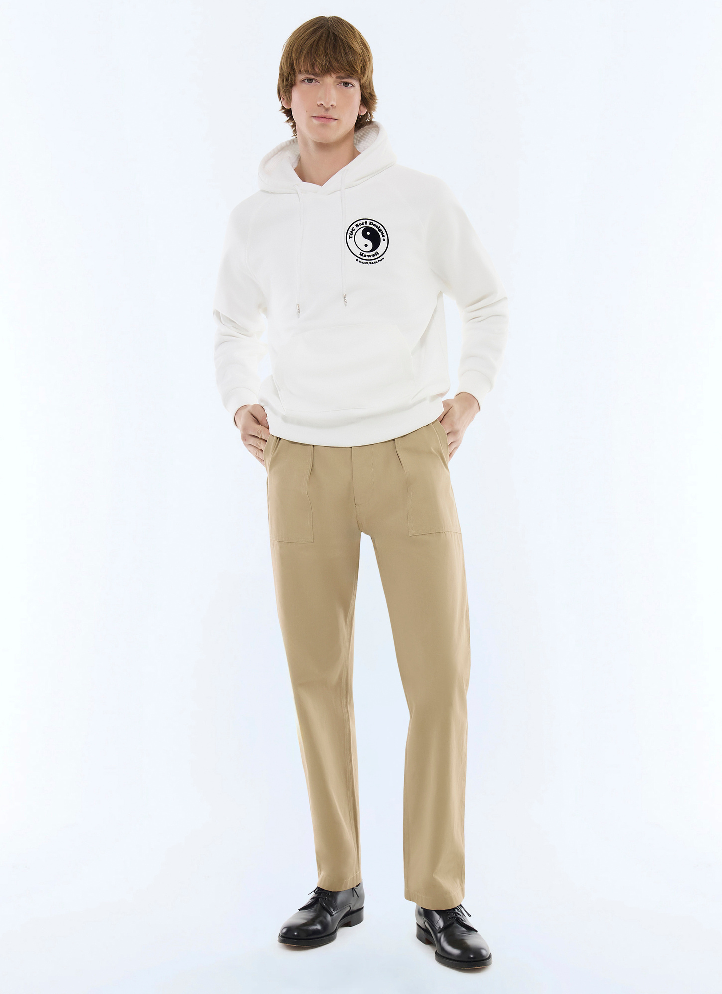 Men's white sweatshirt Fursac - J2FENJ-FJ01-A001