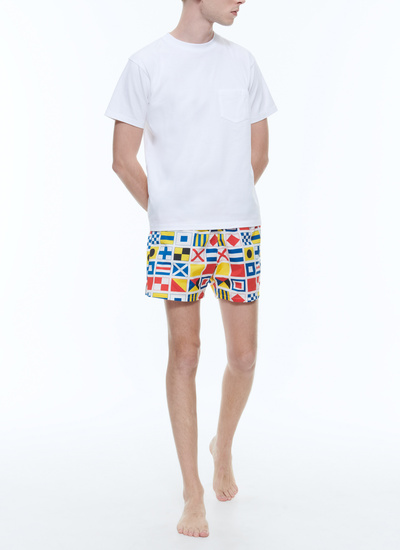 Men's swim Short beige polyester Fursac - P3VAHI-DP09-A001