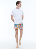 Flags printed swim shorts - P3VAHI-DP09-A001