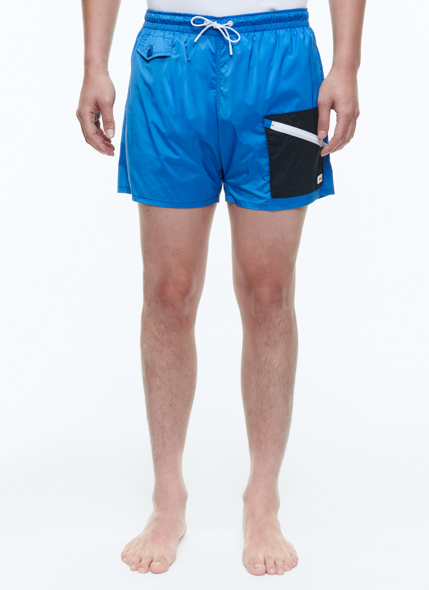 Men's blue swim Short Fursac - P3DAHI-DP10-D018