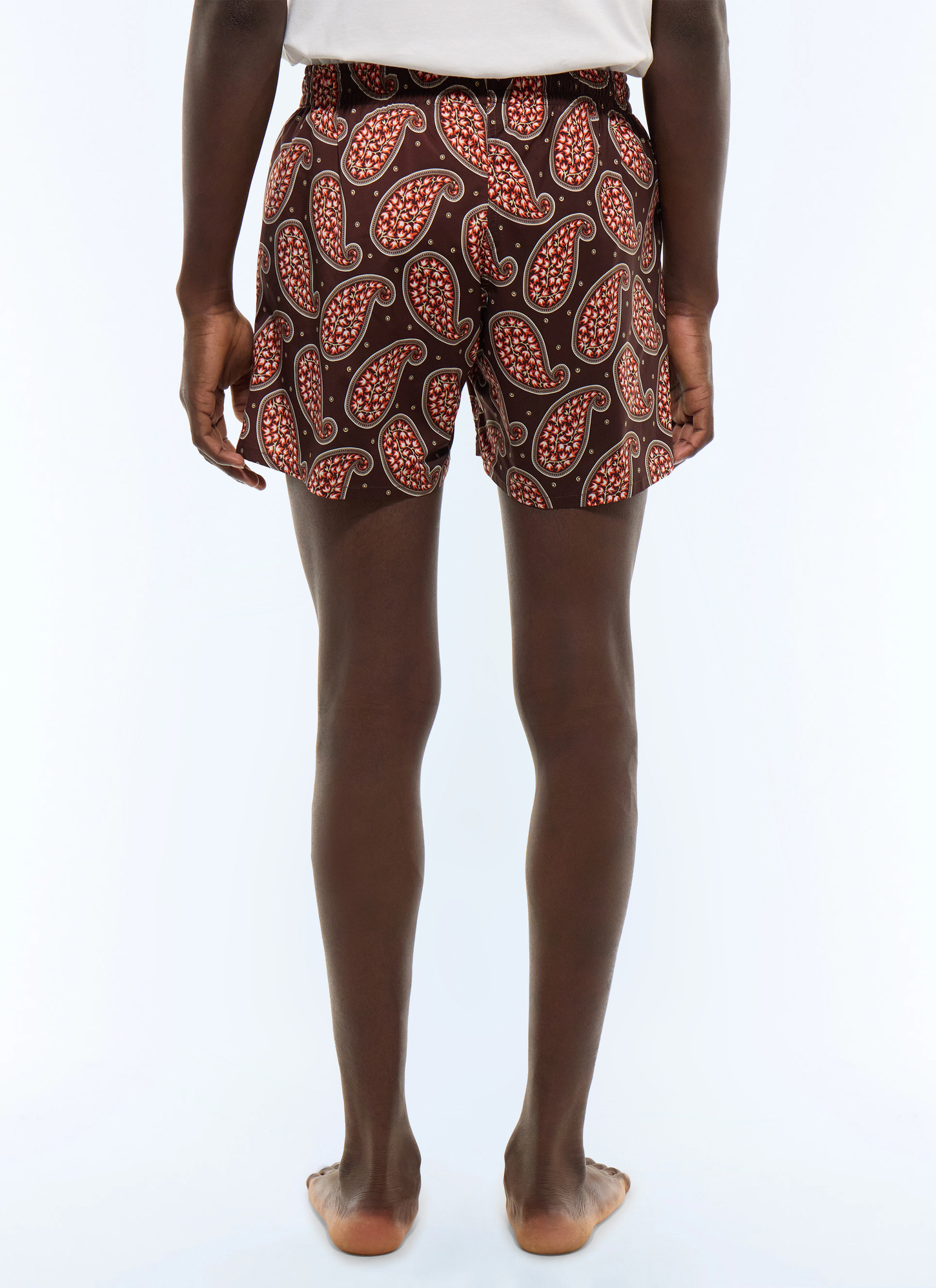 Men's dark cyprès paisley pattern swim Short Fursac - P3VAHI-JP05-L004