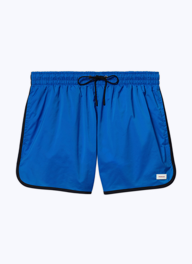 Men's blue, navy blue polyester swim Short Fursac - 23EP3BABY-BP04/37