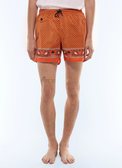 Men's swim Short orange recycled polyester Fursac - P3VAHI-JP15-E014