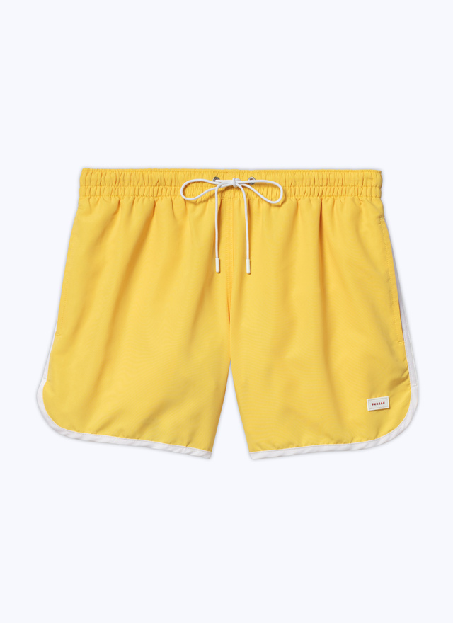 Men's yellow polyester swim Short Fursac - P3BABY-BP04-52