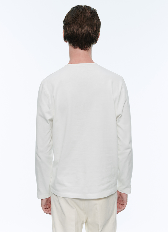 T-shirt blanc homme coton Fursac - 22HJ2ATOP-TJ24/01