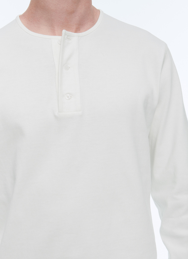 T-shirt blanc homme coton Fursac - 22HJ2ATOP-TJ24/01