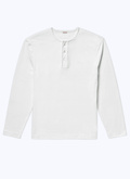 T-shirt blanc en jersey de coton - 22HJ2ATOP-TJ24/01