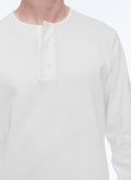 T-shirt blanc en jersey de coton - 22HJ2ATOP-TJ24/01