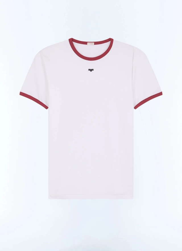 T-shirt blanc homme coton biologique Fursac - J2DINK-DJ16-A015