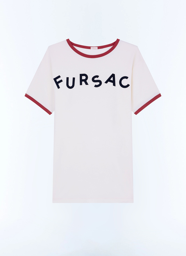 T-shirt blanc homme coton biologique Fursac - J2DINK-GJ02-A001
