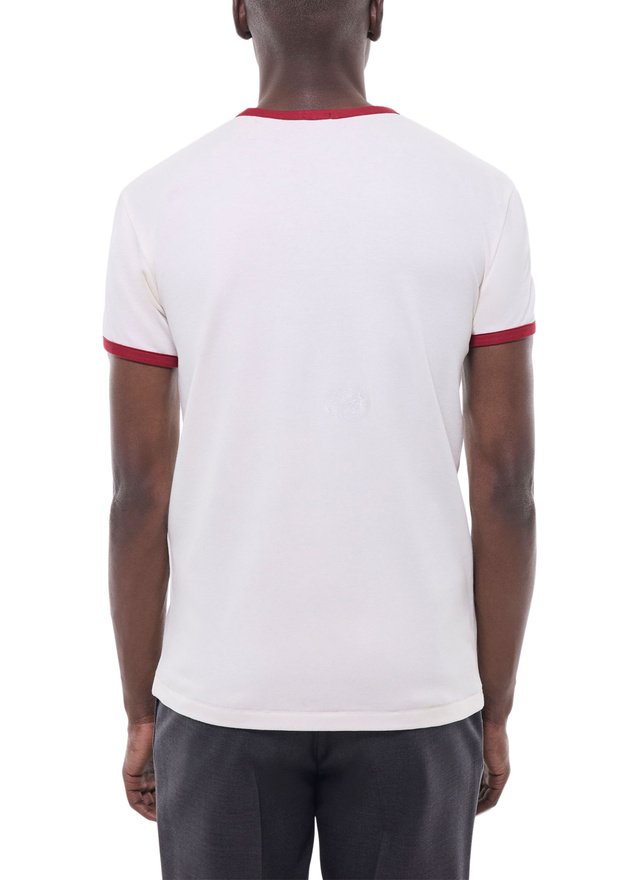 T-shirt blanc homme coton biologique Fursac - J2DINK-GJ02-A001