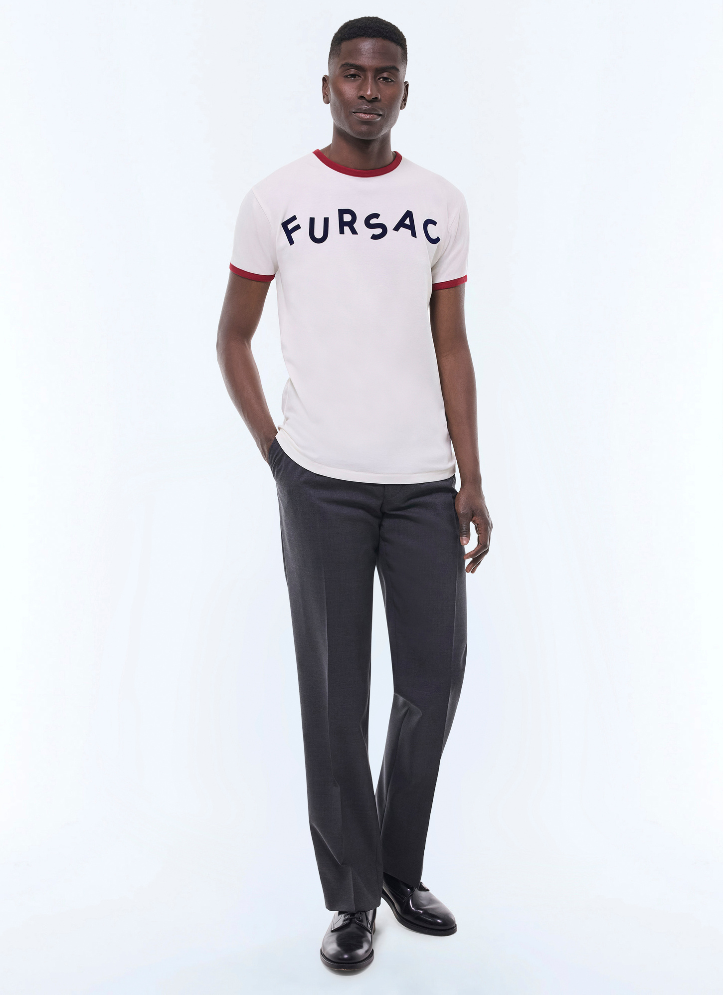 T-shirt blanc homme Fursac - J2DINK-GJ02-A001