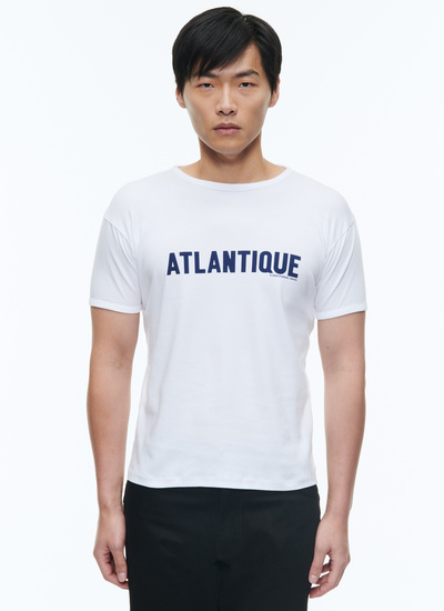 T-shirt homme blanc coton biologique Fursac - J2DINK-DJ23-A001