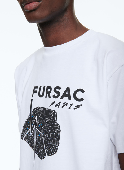 T-shirt blanc homme Fursac - J2VETA-BJ14-01