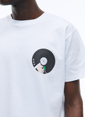T-shirt en coton à imprimé disque - 22HJ2VETA-AJ12/01