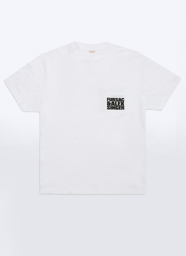 T-shirt blanc homme Fursac - 22HJ2VETI-BJ22/01