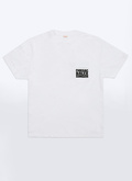 T-shirt blanc en coton à imprimé - 22HJ2VETI-BJ22/01