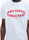 T-shirt blanc en coton à imprimé Fursac - 22HJ2VETA-AJ14/01