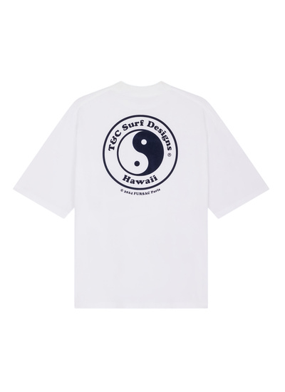 T-shirt homme Fursac - T-shirt coton Fursac x T&C surf design blanc - imprimé logo t&c surf design x fursac J2FAWA-FJ16-A001