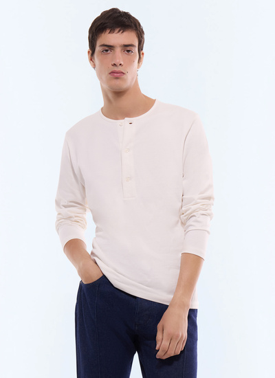 T-shirt homme blanc jersey de coton Fursac - J2BOPA-TJ24-01