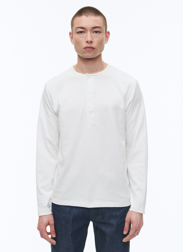 T-shirt homme blanc jersey de coton Fursac - J2BOPA-TJ24-01