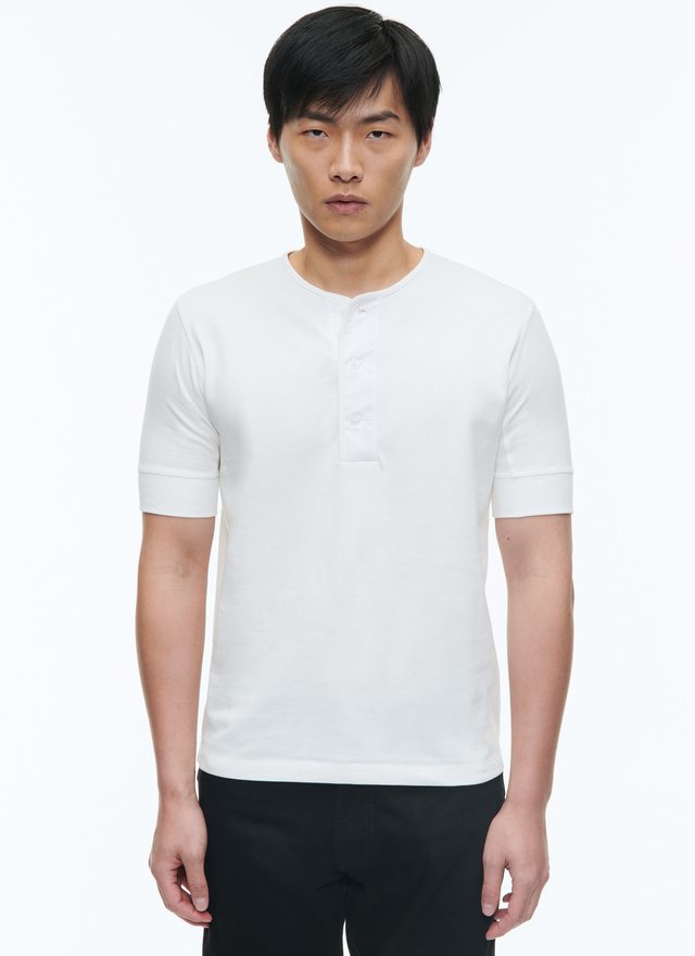 T-shirt homme blanc jersey de coton Fursac - J2DOPA-TJ24-01