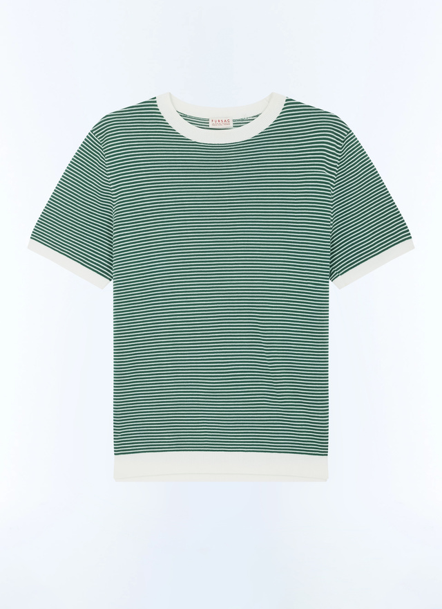 T-shirt vert homme coton mercerisé Fursac - A2SATU-SA02-H009