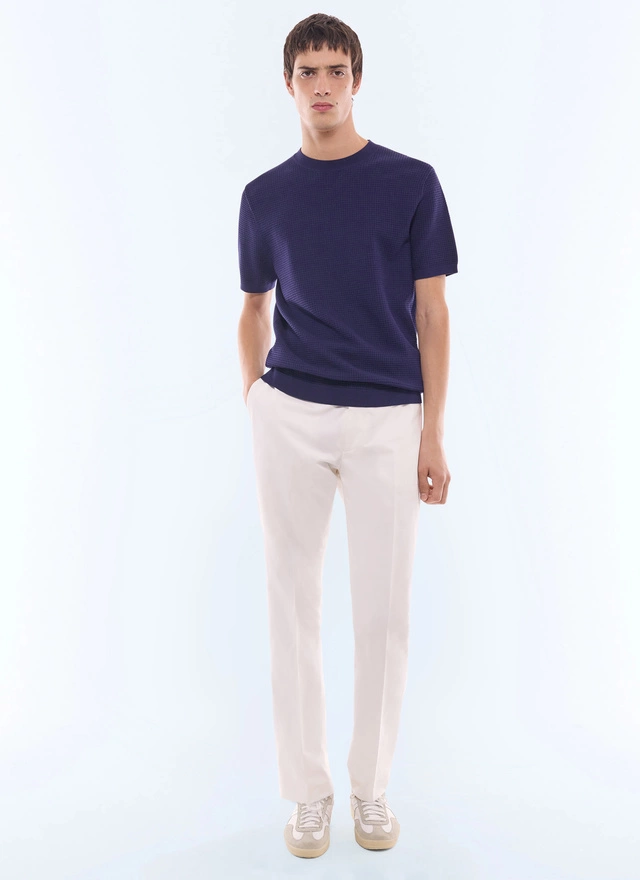 T-shirt bleu marine homme Fursac - A2JOAN-JA12-D030