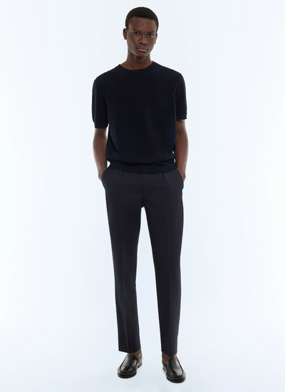 T-shirt bleu marine homme Fursac - A2SATI-JA21-D030