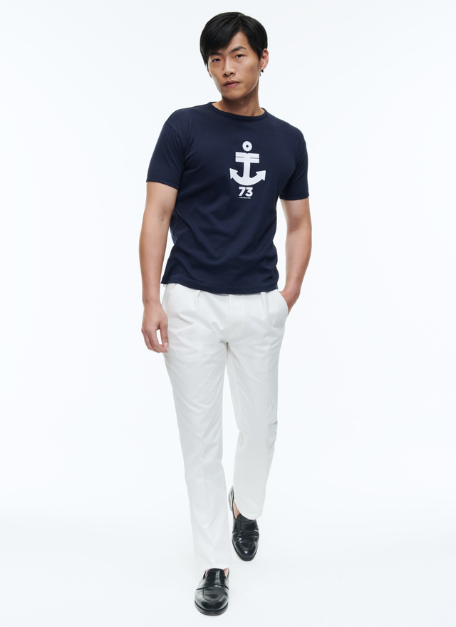 T-shirt bleu marine homme Fursac - J2DINK-DJ17-D030