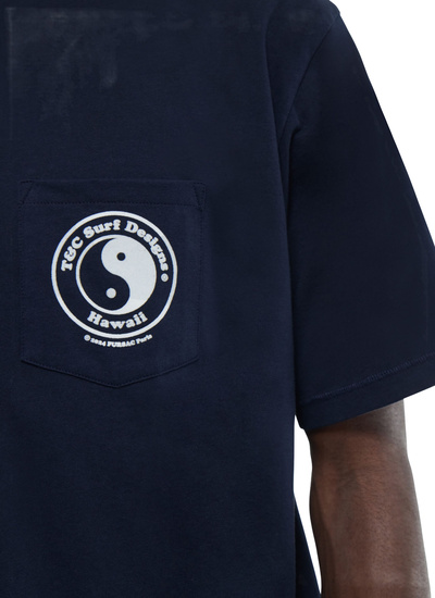 T-shirt bleu marine homme Fursac - J2FAWA-FJ16-D030