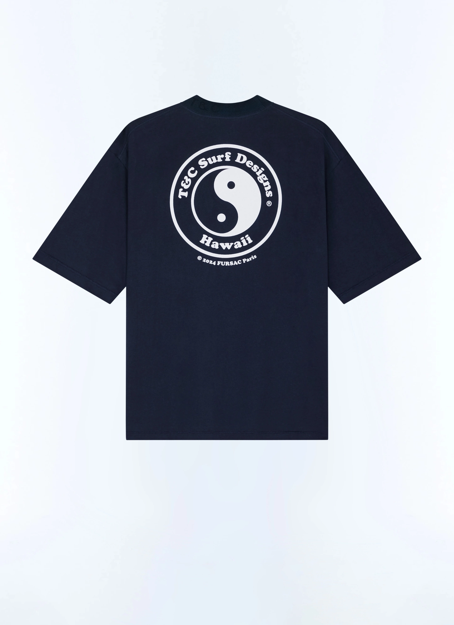 T-shirt bleu homme jersey de coton biologique Fursac - J2FAWA-FJ16-D030