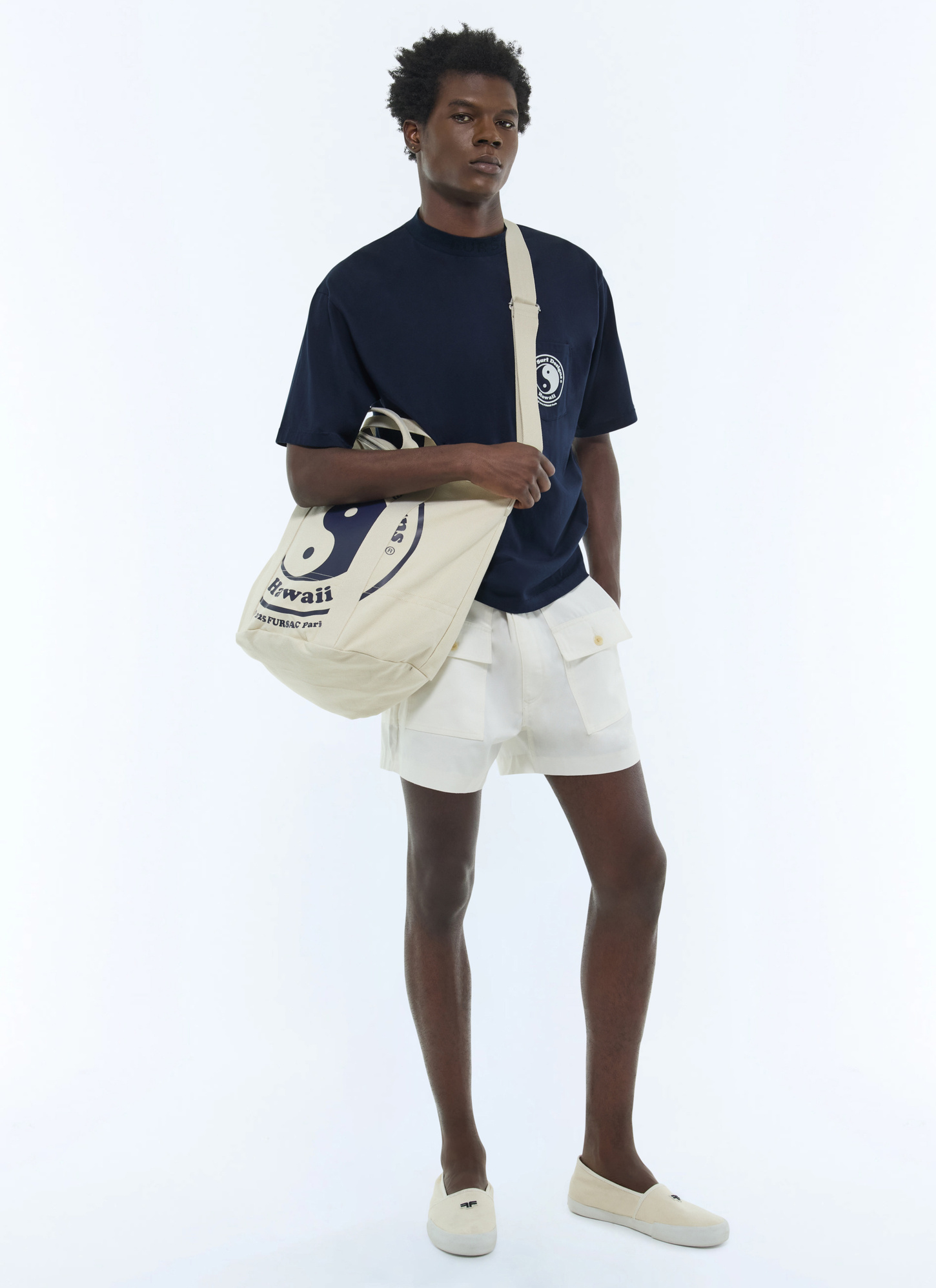 T-shirt bleu marine homme Fursac - J2FAWA-FJ16-D030