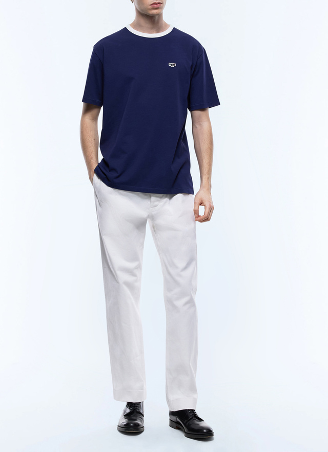 T-shirt bleu marine homme Fursac - J2CETA-EJ12-D030