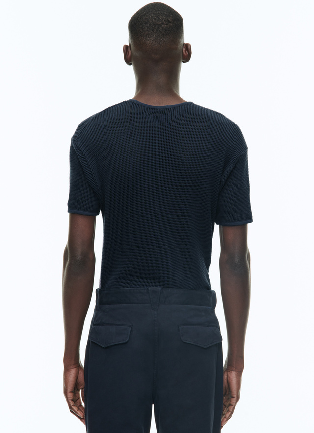 T-shirt homme jersey mesh de coton biologique Fursac - J2DLET-DJ19-D030