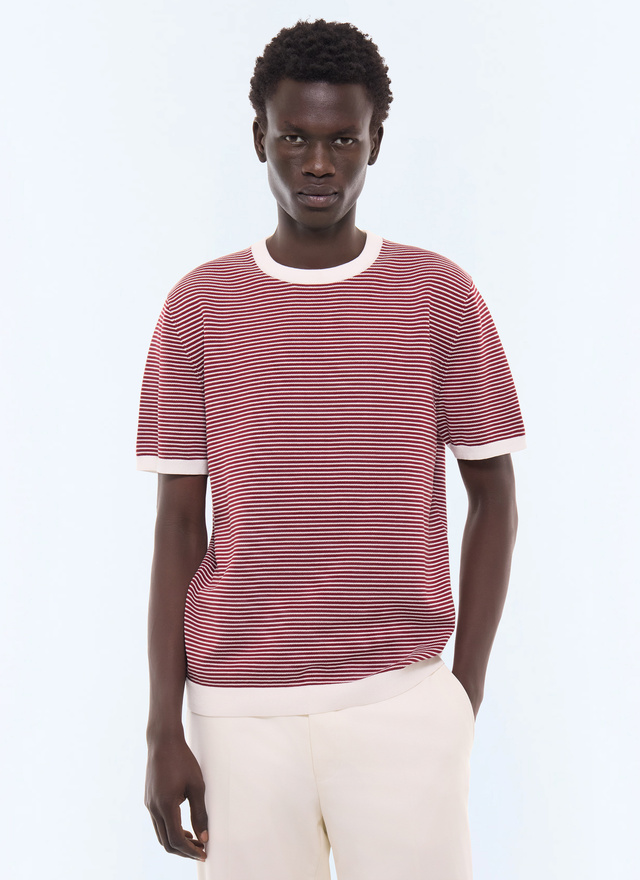 T-shirt homme bordeaux tissu principal: 100% coton Fursac - A2SATU-SA02-C014
