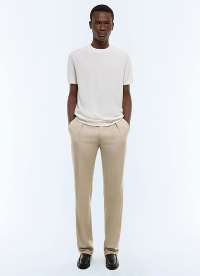 T-shirt ecru homme Fursac - A2SATI-JA21-A002